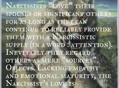Narcissists love Narcissistic Supply