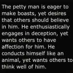 Narcissists are petty and eager to boast